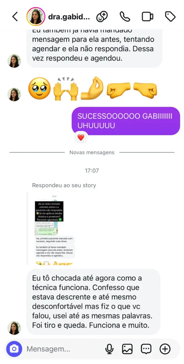 Aluna estava descrente da técnica e diz que funciona muito